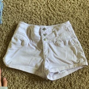 High Waisted White Shorts Size 0, fits 0-2